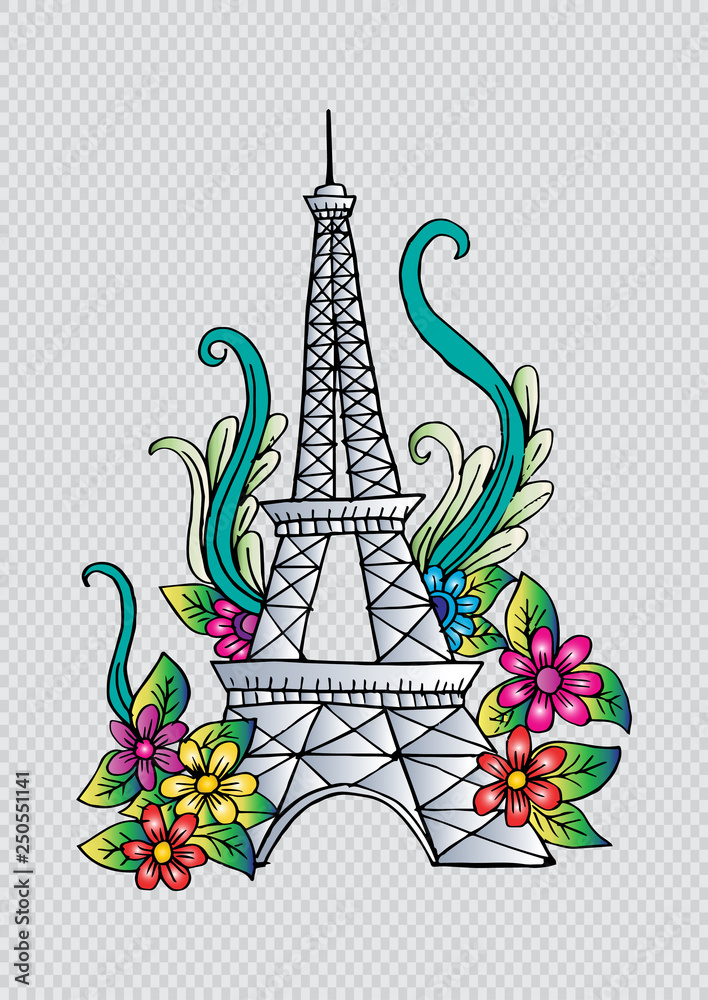 Paris Europe European city name city name hand-drawing Paris Europe European city name city name hand-drawing