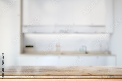 Marble counter table top in kitchen room © bongkarn