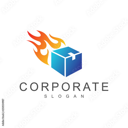 fire box delivery logo template