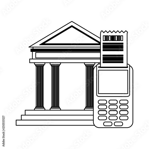 credit card reader and bank electornic payment black and white