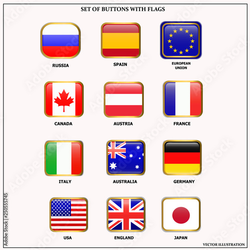 Free Download Bright set of banners with flags. Colorful illustration with flags of the world for web design. Vector illustration with white background. - GFXLoad