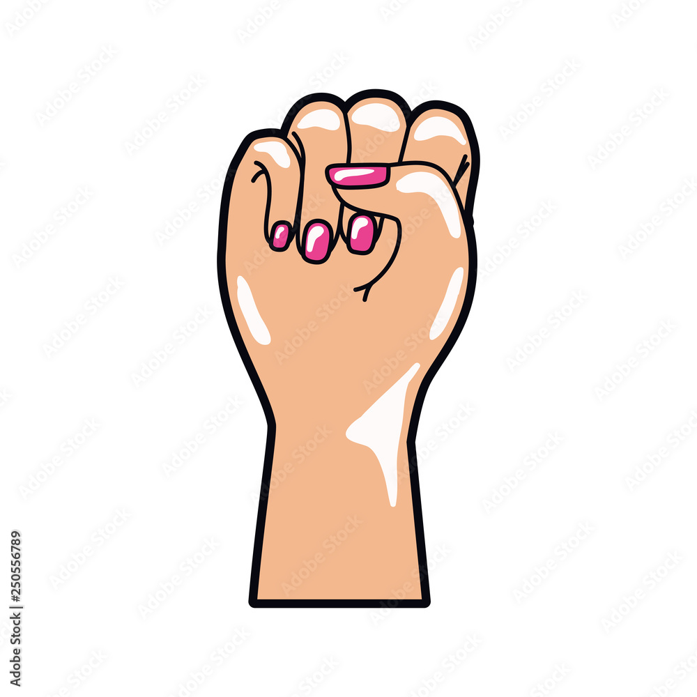 hand in sign power pop art hand in sign power pop art