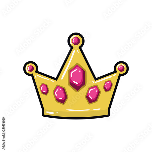 golden crown pop art icon