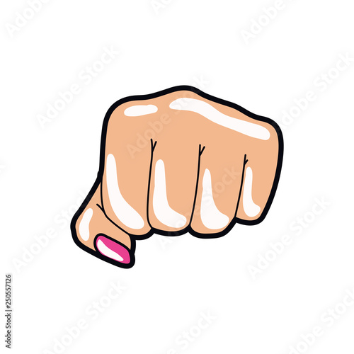 hand in sign power pop art