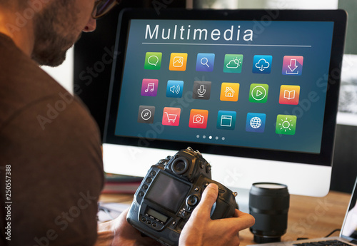 Multimedia apps on a computer