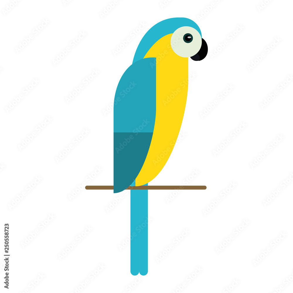Exotic bird on stick Exotic bird on stick