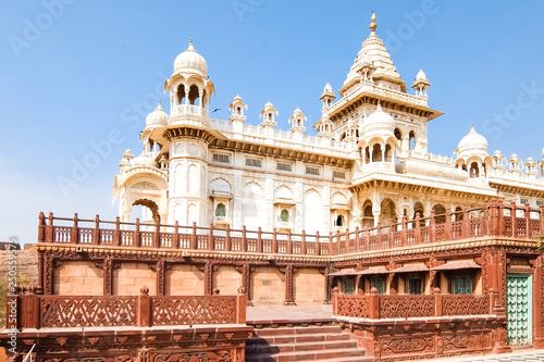 Beautiful view of Jaswant Thada mausoleum in Jodhpur, India. photo