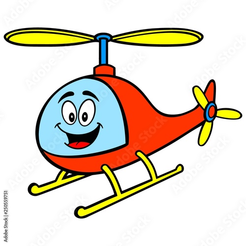 Helicopter Mascot - A vector cartoon illustration of a fun Helicopter mascot.