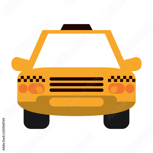 Taxi cab vehicle frontview