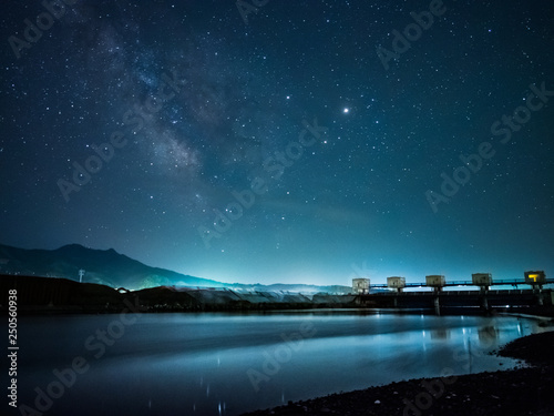 津軽石川河口と天の川