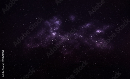 Deep space stars and nebula, abstract illustration