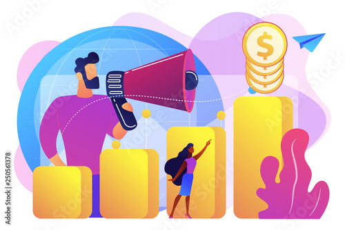 Economic development concept vector illustration.