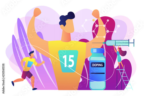 Doping test concept vector illustration.