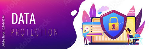 Cyber security concept banner header.