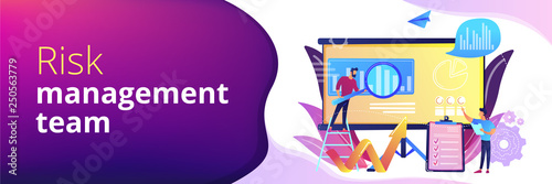 Risk management concept banner header.