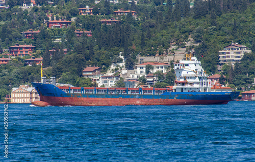 buildings and palaces on the side of besphore in Istanbul in turkey