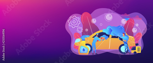 Car wash service concept banner header.