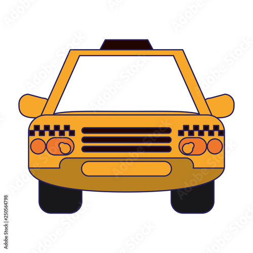 Taxi cab vehicle frontview