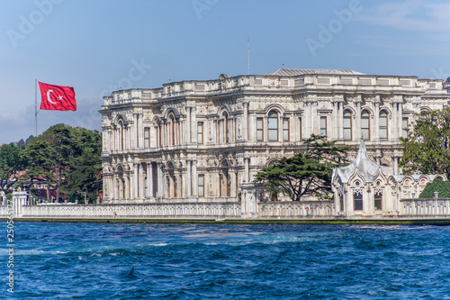 buildings and palaces on the side of besphore in Istanbul in turkey