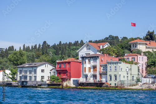 buildings and palaces on the side of besphore in Istanbul in turkey