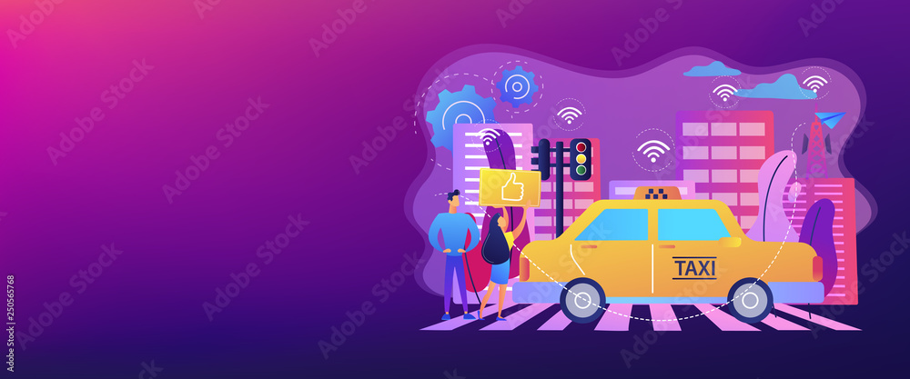 Obraz premium Intelligent transportation system concept banner header.