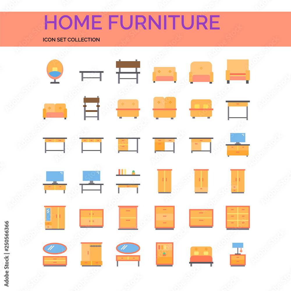 Home Furniture Icons Set. UI Pixel Perfect Well-crafted Vector Thin Line Icons. The illustrations are a vector. Home Furniture Icons Set. UI Pixel Perfect Well-crafted Vector Thin Line Icons. The illustrations are a vector.