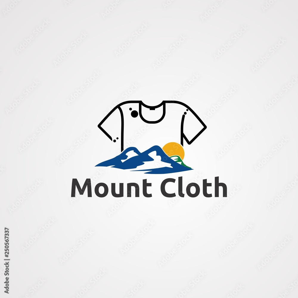 mount cloth logo vector,icon, element, and template for company