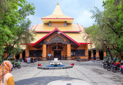 Schilderij op canvas Surabaya, Indonesia, Sanggar Agung Chinese temple