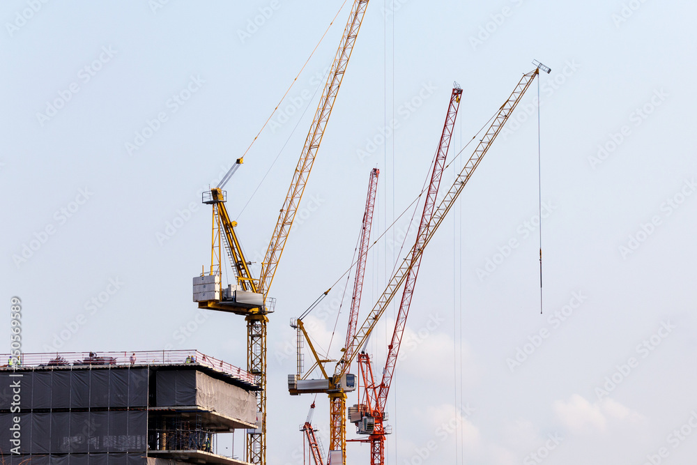 tower crane in construction site