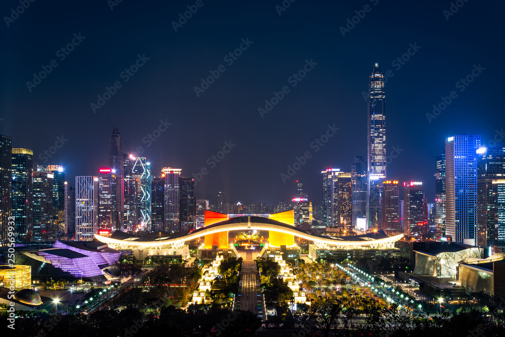Shenzhen Futian CBD city center axis