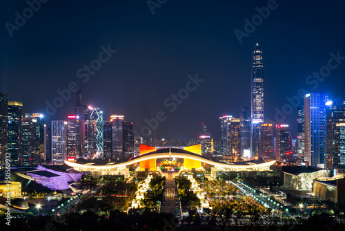 Shenzhen Futian CBD city center axis