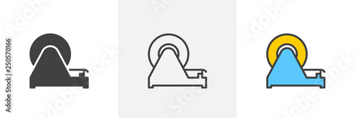 Adhesive tape icon. Line, glyph and filled outline colorful version, scotch tape outline and filled vector sign. Symbol, logo illustration. Different style icons set. Pixel perfect vector graphics