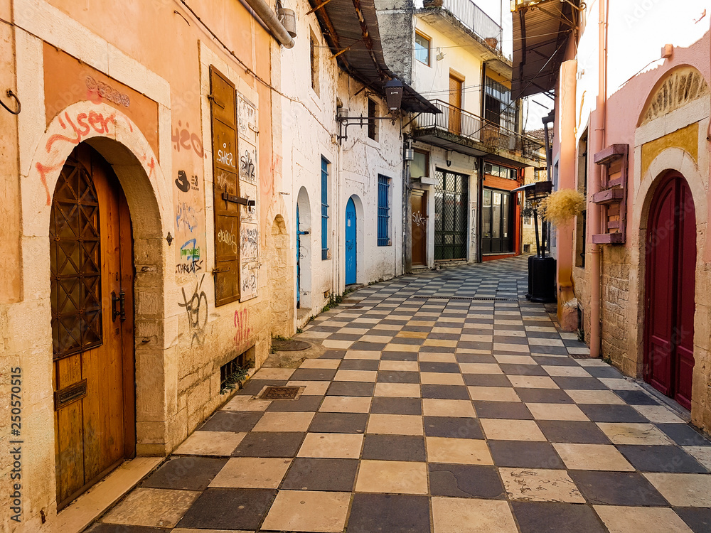 Fototapeta premium EDITORIAL: IOANNINA , GREECE, 19 FEBRUARY 2019 , KALARI STREET