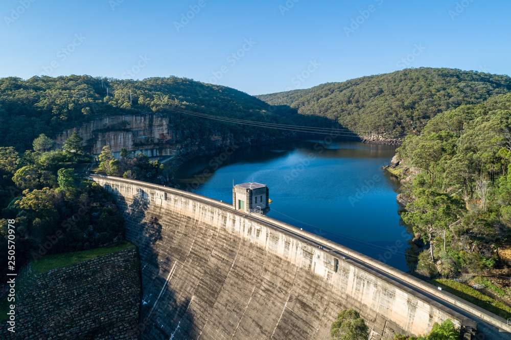 Nepean Dam and Lake Nepean. Bargo, New South Wales, Australia