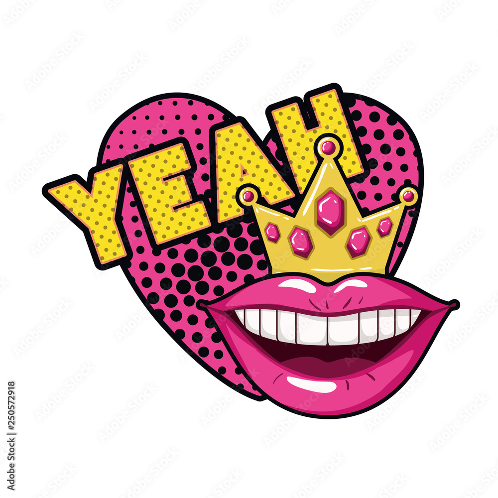 female mouth with speech bubble isolated icon female mouth with speech bubble isolated icon
