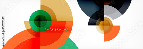 Round circles and triangles abstract background