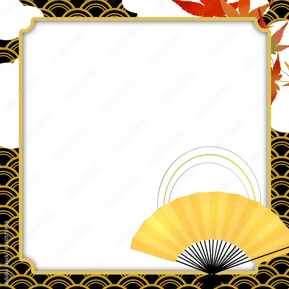 和風 フレーム 和柄 枠 和風フレーム 和柄フレーム Stock Illustration Adobe Stock