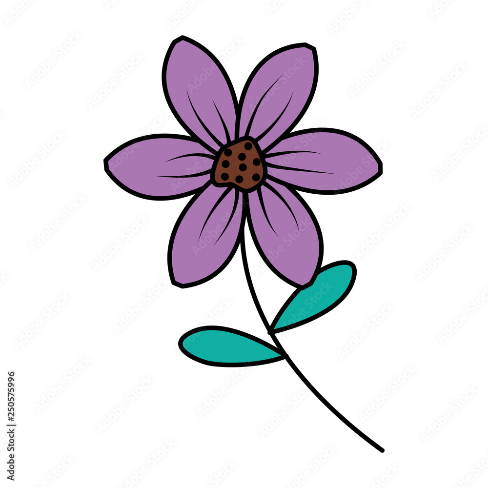Fototapeta premium beautiful flower decorative icon
