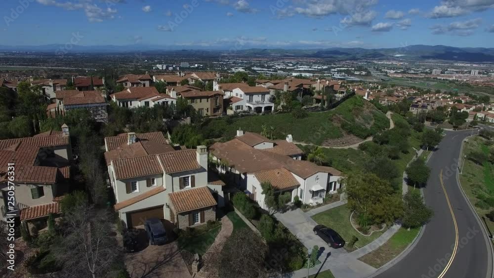 Overhead View Of Residental Neighborhood in Quail Hill Irvine Orange County California.MOV Overhead View Of Residental Neighborhood in Quail Hill Irvine Orange County California.MOV