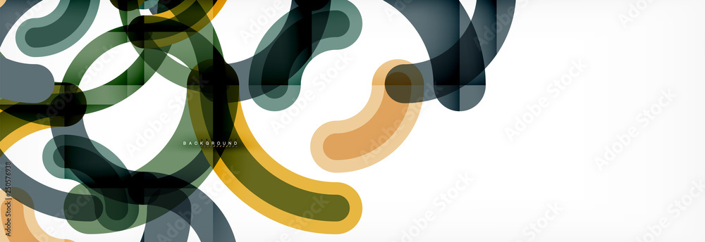 Vector outlined stroke circles composition Vector outlined stroke circles composition