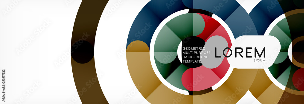 Vector outlined stroke circles composition Vector outlined stroke circles composition