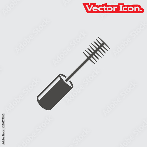 mascara brush icon isolated sign symbol and flat style for app, web and digital design. Vector illustration.