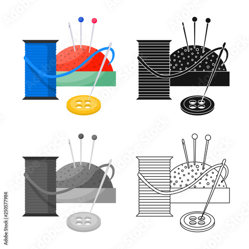 Vector design of laundry and clean logo. Set of laundry and clothes stock vector illustration.