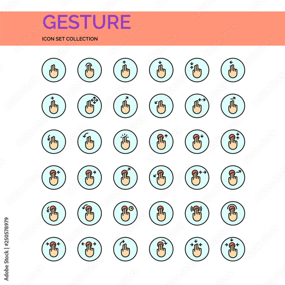 Gesture Icons Set. UI Pixel Perfect Well-crafted Vector Thin Line Icons. The illustrations are a vector. Gesture Icons Set. UI Pixel Perfect Well-crafted Vector Thin Line Icons. The illustrations are a vector.