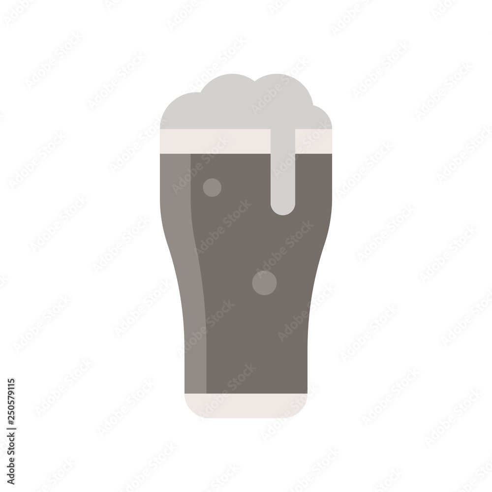 Black beer vector, Feast of Saint Patrick flat icon Black beer vector, Feast of Saint Patrick flat icon