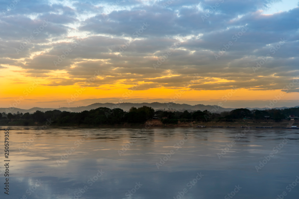 Morning view along the Mekong River.