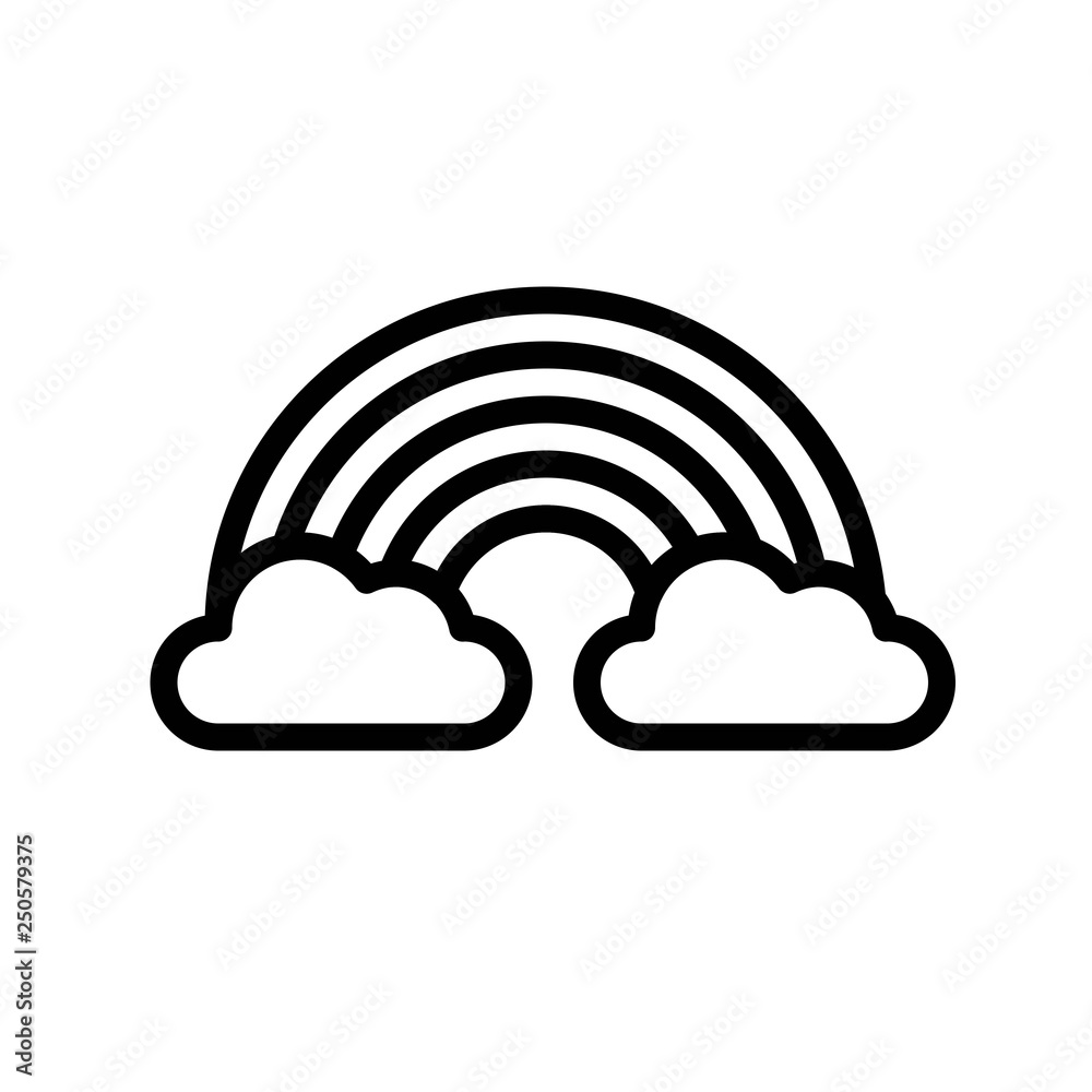 Rainbow vector, Feast of Saint Patrick line icon Rainbow vector, Feast of Saint Patrick line icon
