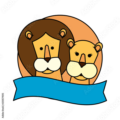 african lions couple characters