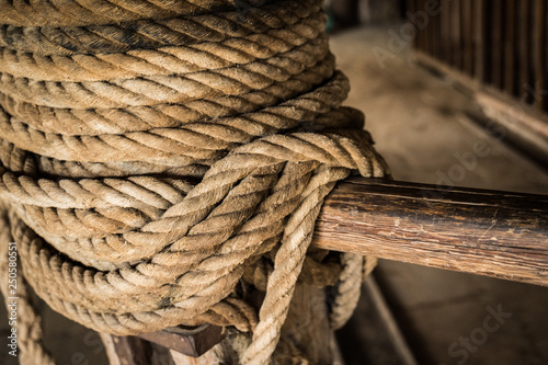 old rope hoist