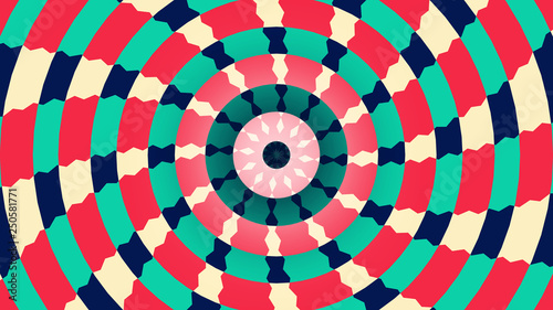 Background multicolored with radial circles